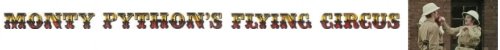 Banner with text Monty Python's Flying Circus